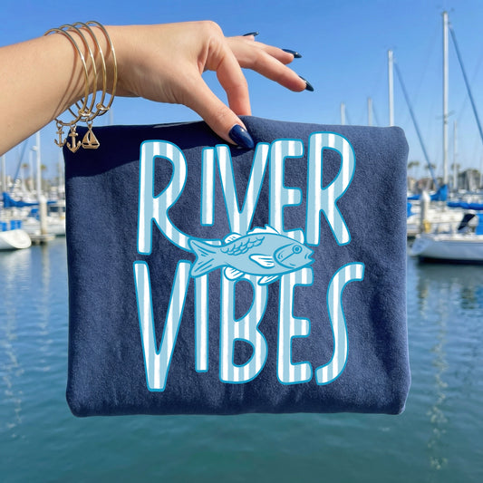 River Vibes Fish-Ready to Press Transfer