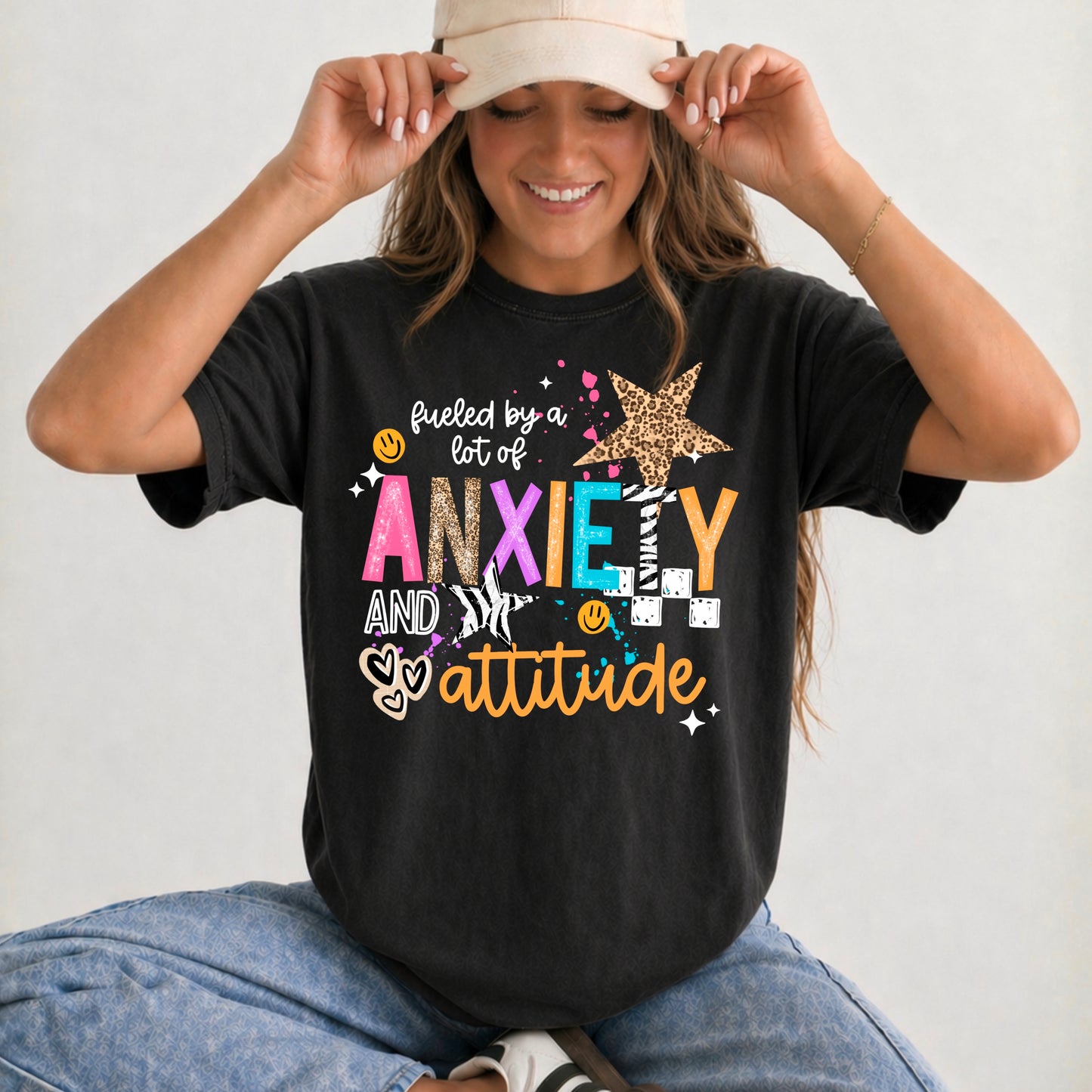 Anxiety and Attitude White-Ready to Press Transfer