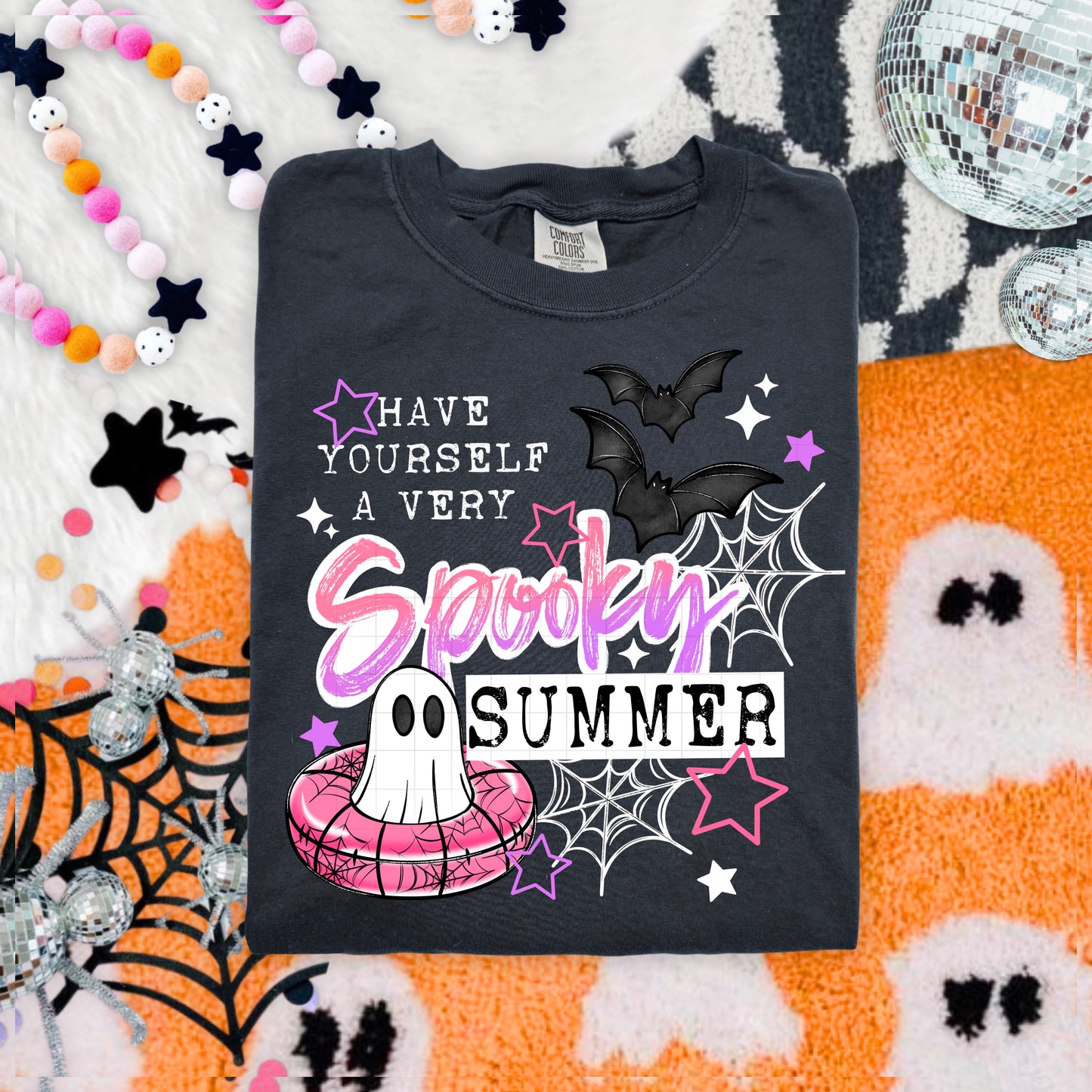 Spooky Summer white -Ready to Press Transfer
