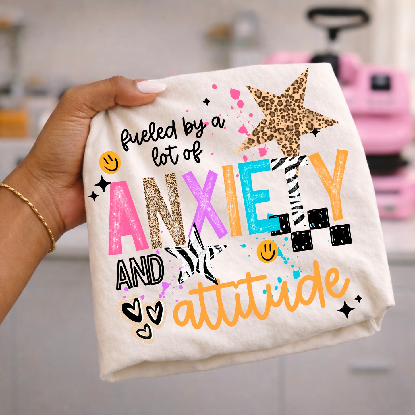 Anxiety and Attitude Black-Ready to Press Transfer
