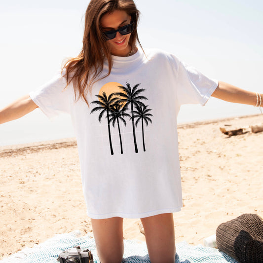 Palm Trees Black-Ready to Press Transfer