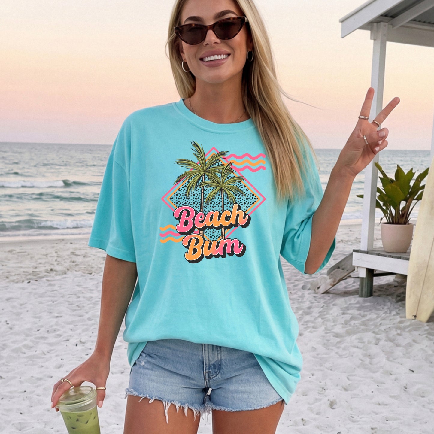 Beach Bum Palm Trees-Ready to Press Transfer
