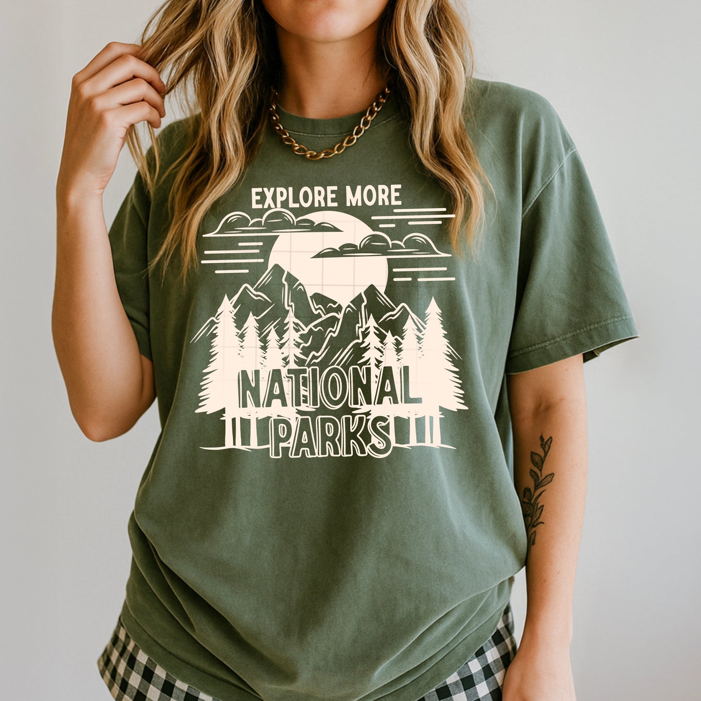 Explore More National Parks Single Color Cream-Ready to Press Transfer