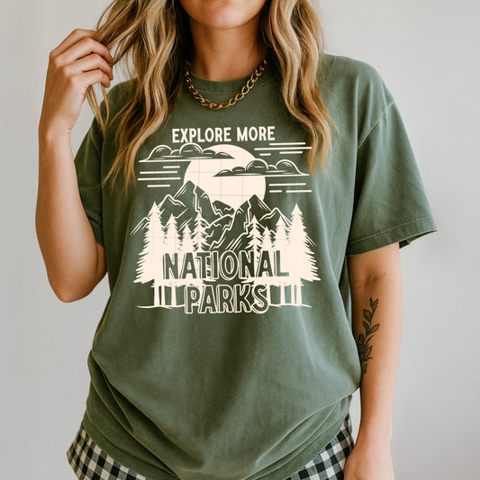 Explore More National Parks Single Color Cream-Ready to Press Transfer