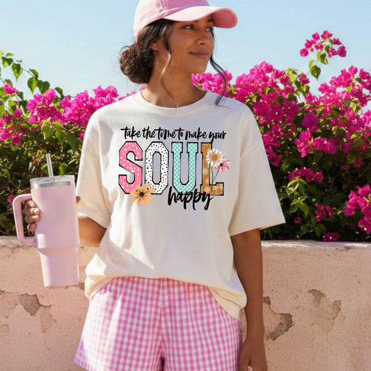 Make your Soul Happy black-Ready to Press Transfer