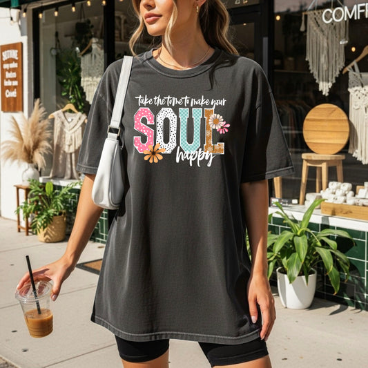 Make your Soul Happy white -Ready to Press Transfer