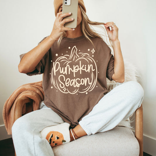 Pumpkin Season Single Color Cream-Ready to Press Transfer