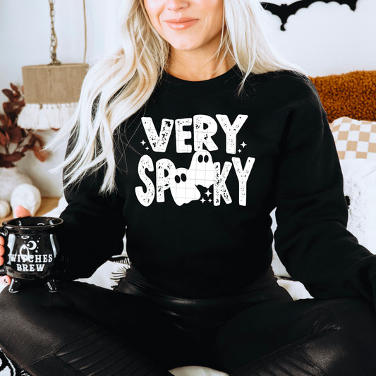 Very Spooky Single Color White-Ready to Press Transfer