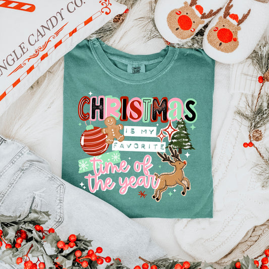 Christmas Is My Fav Time White-Ready to Press Transfer