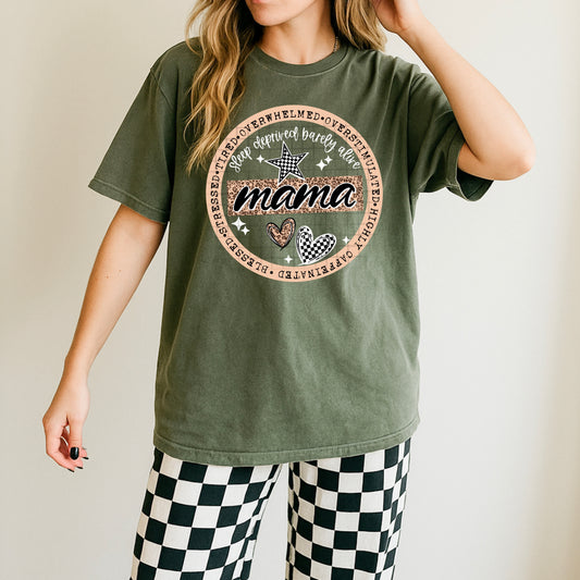 Mama Circle White Accents-Ready to Press Transfer