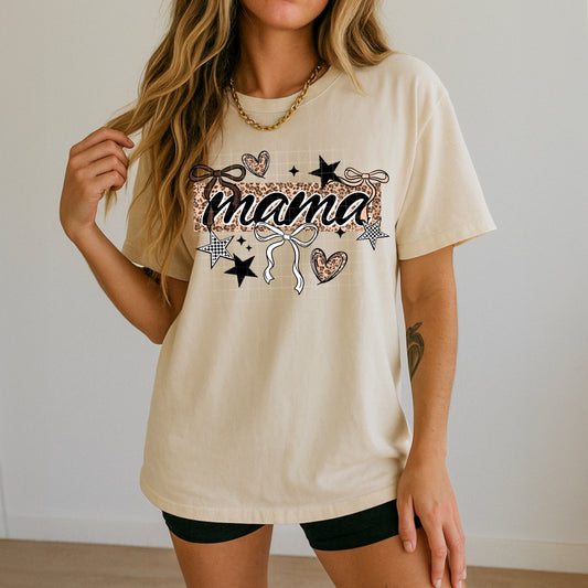 Mama Bows and Stars-Ready to Press Transfer