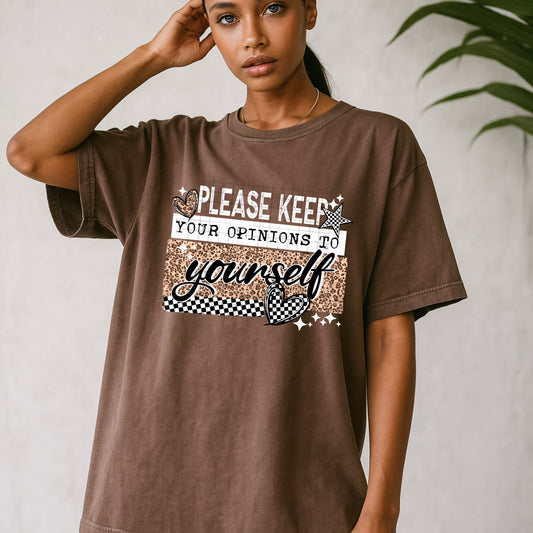 Opinions to Yourself White-Ready to Press Transfer