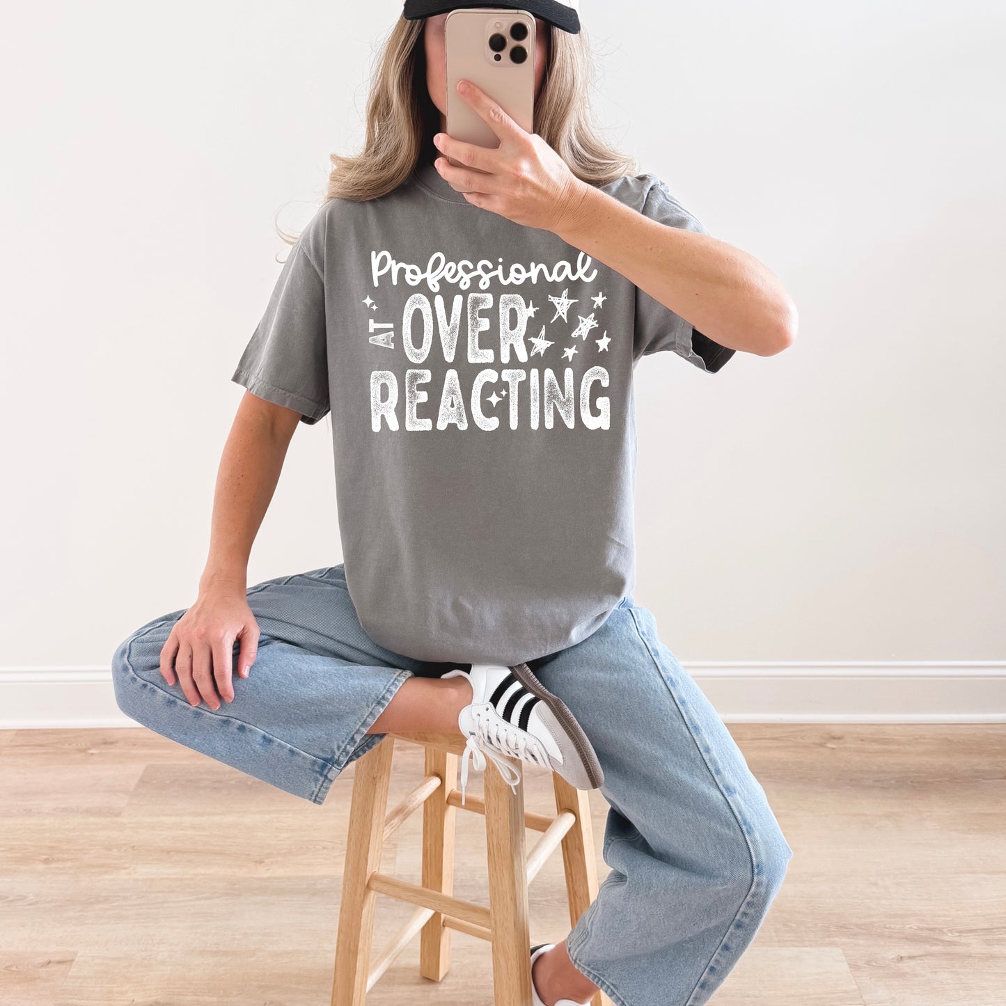 Professional at Overreacting Single Color White-Ready to Press Transfer