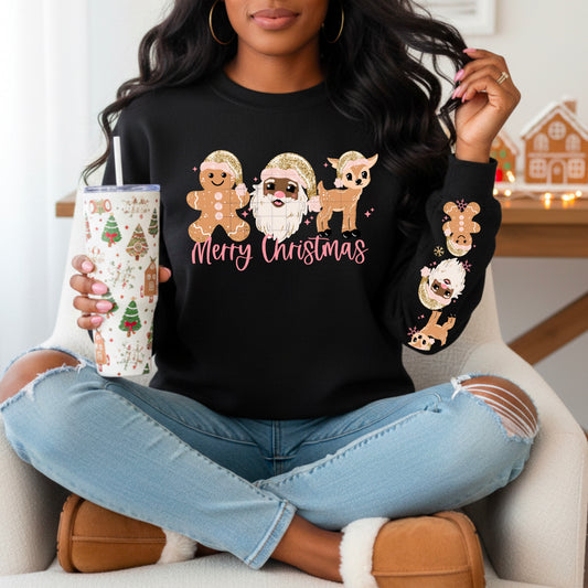 Merry Christmas Dark Skin Tone-Ready to Press Transfer