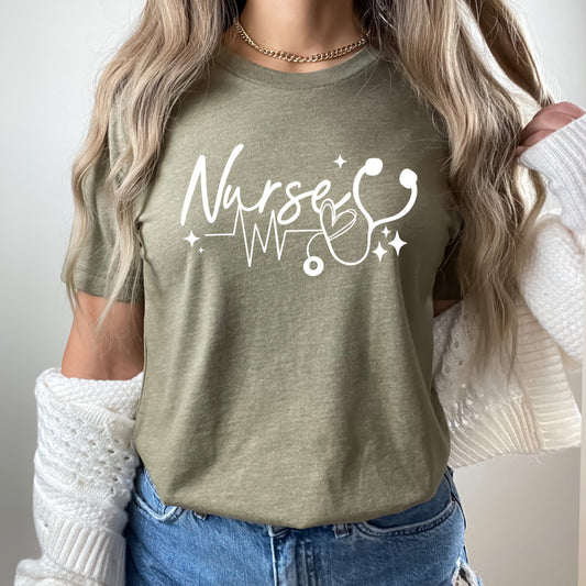 Nurse Single Color White-Ready to Press Transfer