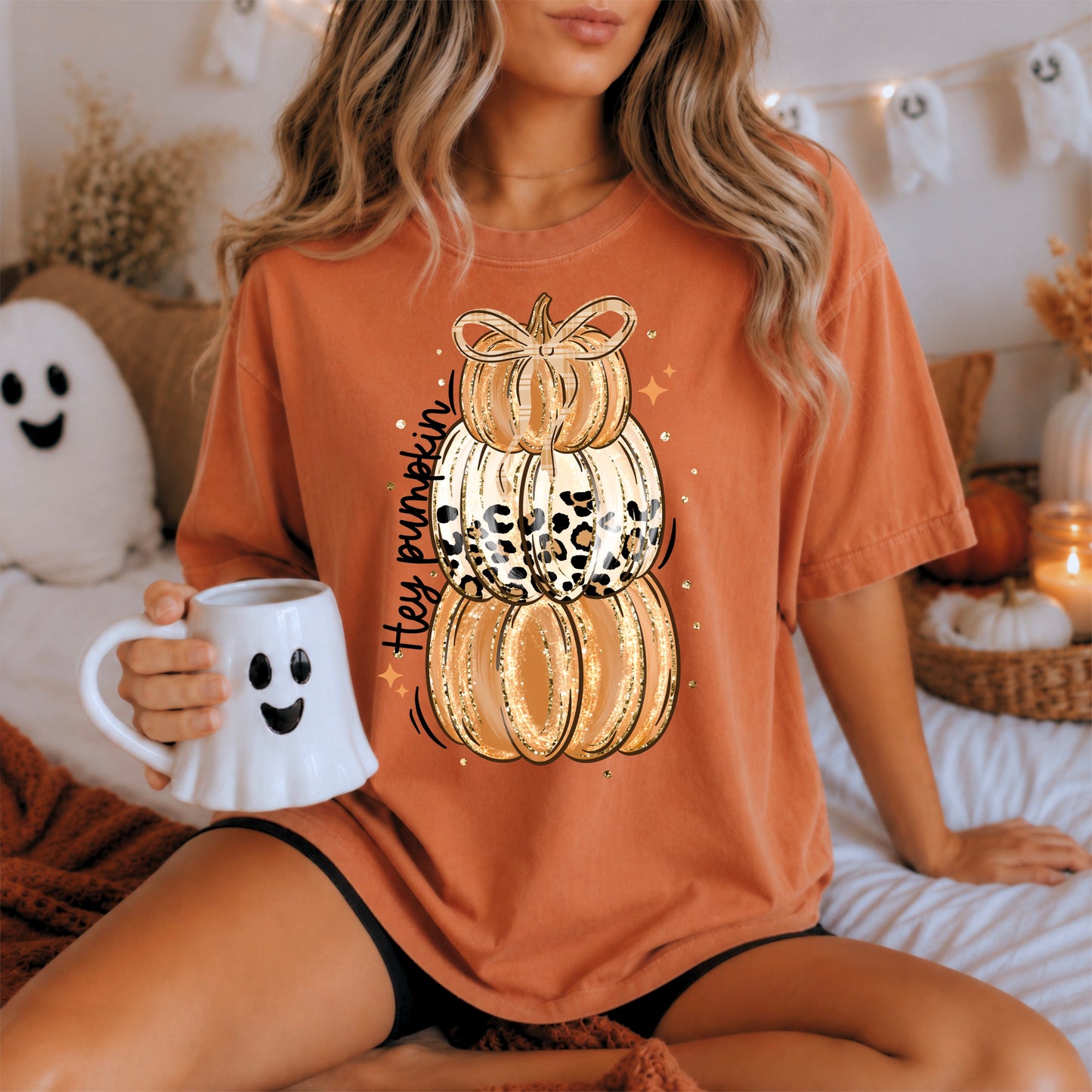 Hey Pumpkin Stacked-Ready to Press Transfer