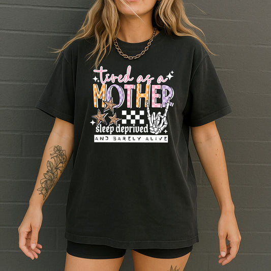 Tired as a Mother White-Ready to Press Transfer
