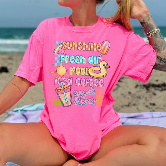 Stacked Summer Things-Ready to Press Transfer