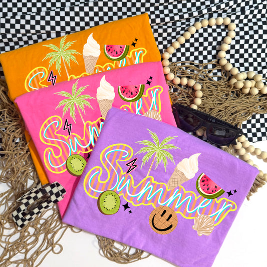 Summer Stripes-Ready to Press Transfer
