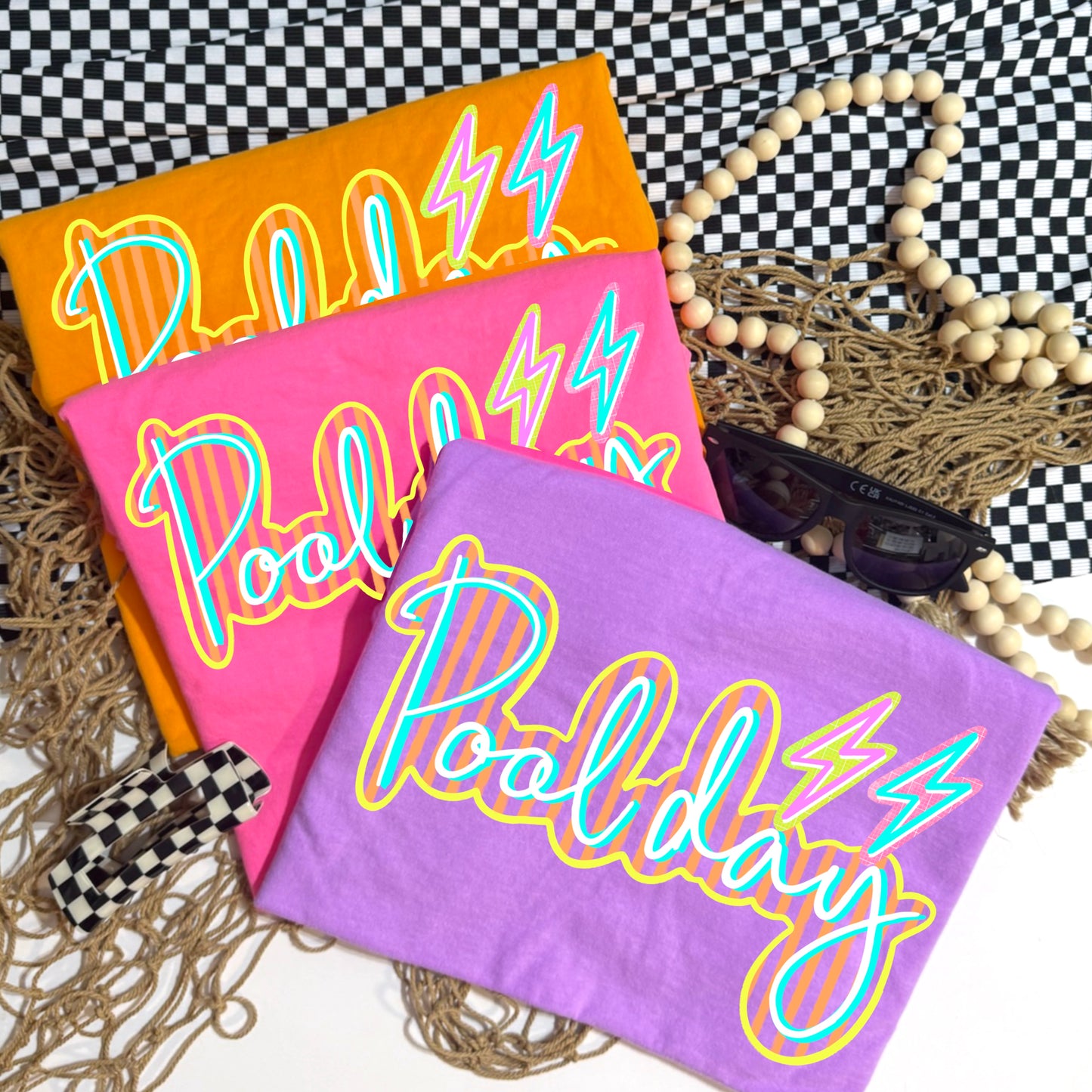 Pool Day Stripes-Ready to Press Transfer