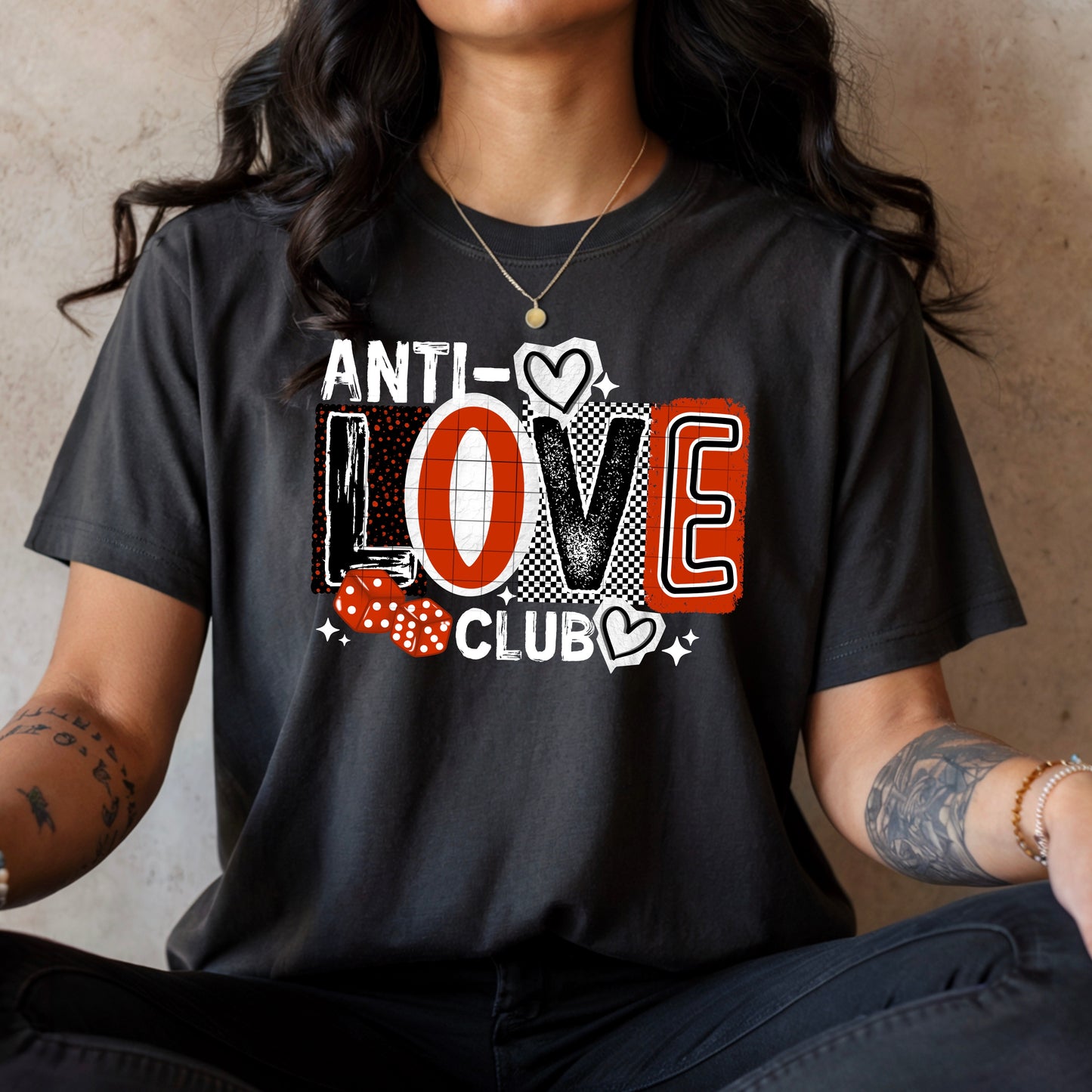 Anti Love Club white-Ready to Press Transfer
