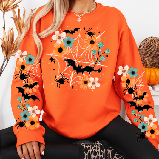 Bat Spider Florals-Ready to Press Transfer