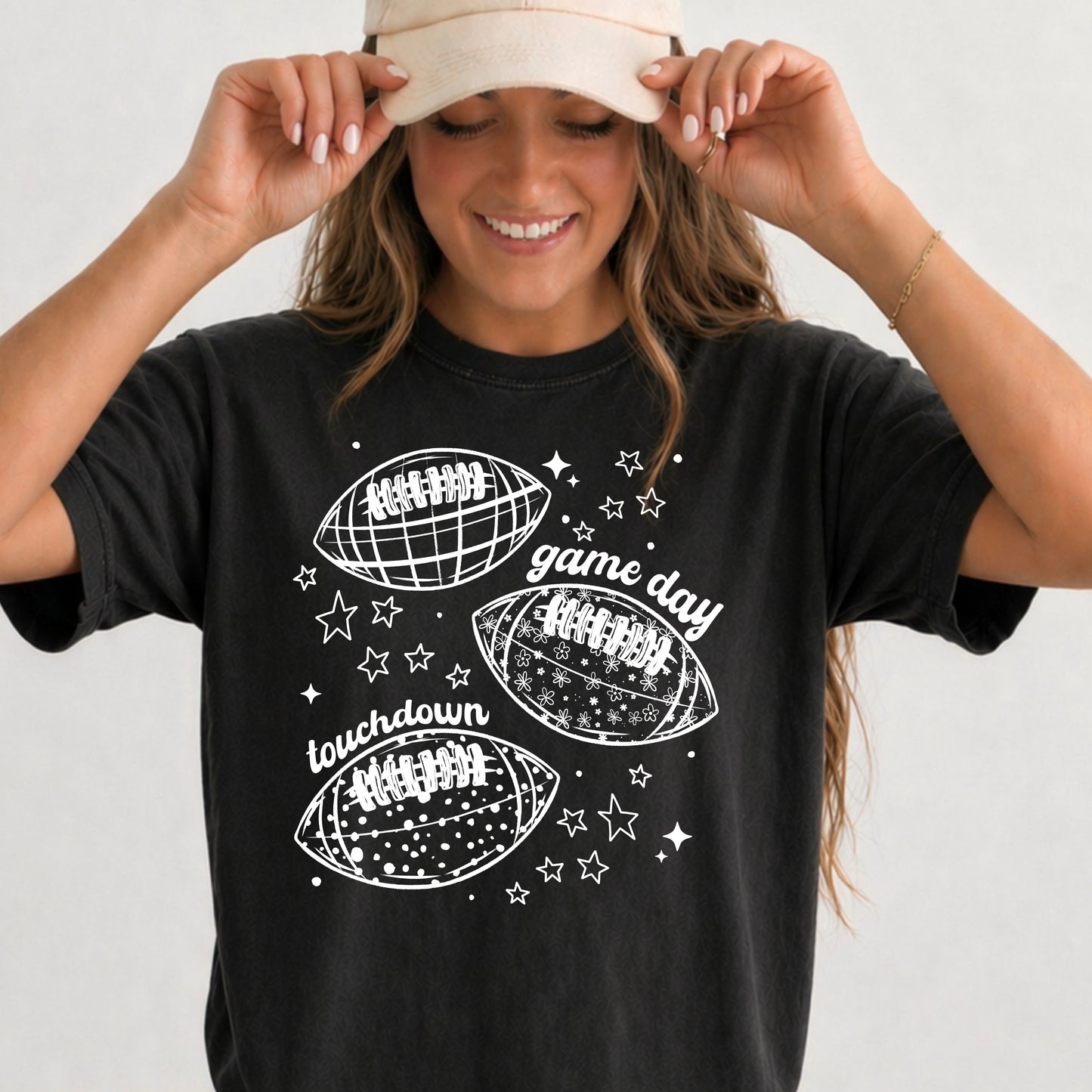 Football Lace Single Color White-Ready to Press Transfer