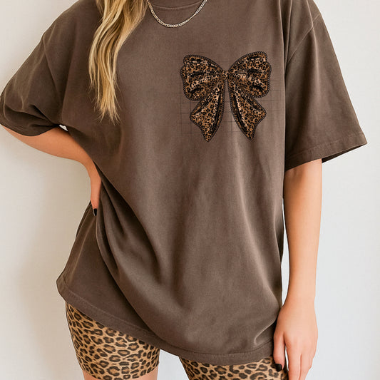 Leopard Bow-Ready to Press Transfer