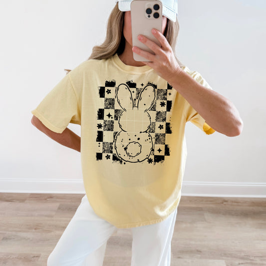 Distressed Bunny Back Black-Ready to Press Transfer