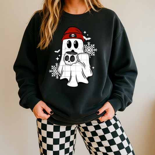 Christmas Ghost Mug white-Ready to Press Transfer