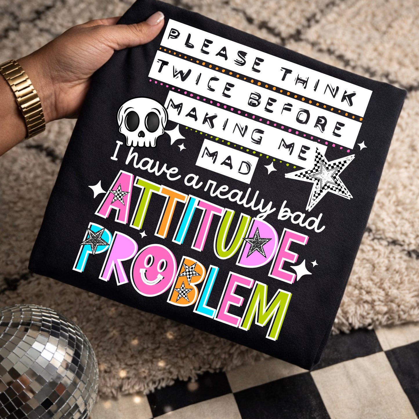 Attitude Problem White-Ready to Press Transfer