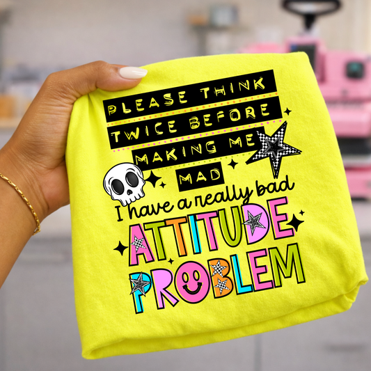 Attitude Problem Black-Ready to Press Transfer