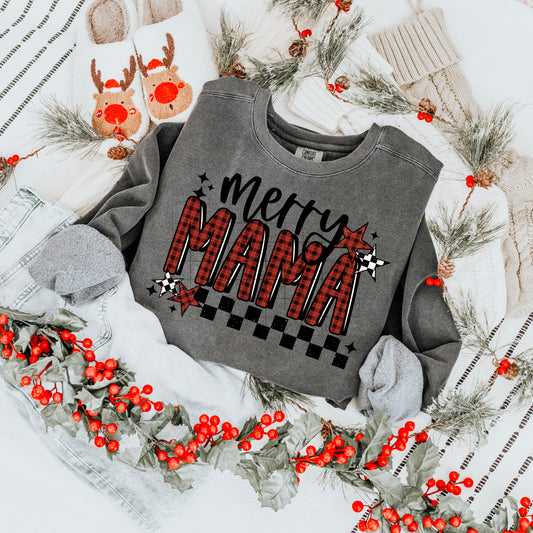 Merry Mama Plaid-Ready to Press Transfer
