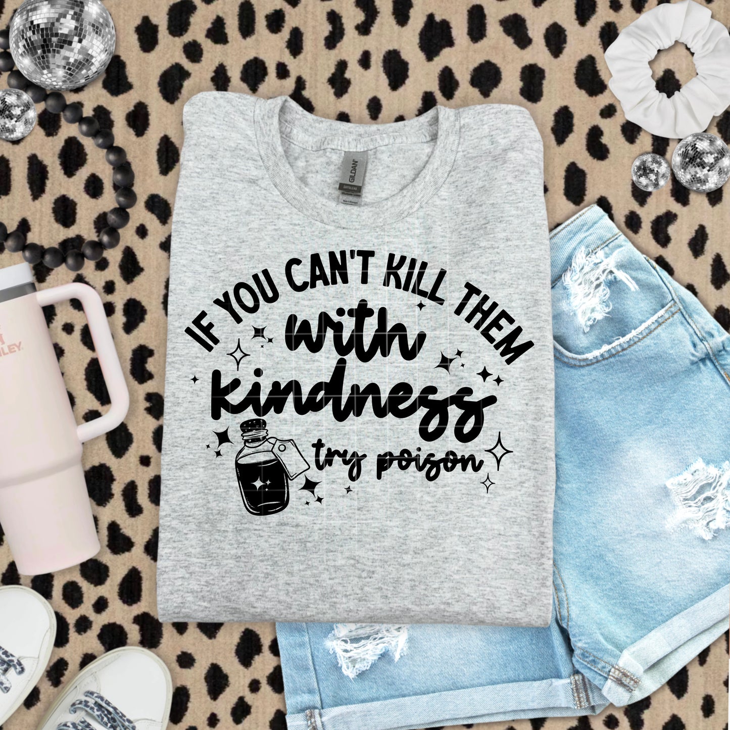 Kill Them with Kindness Single Color-Ready to Press Transfer