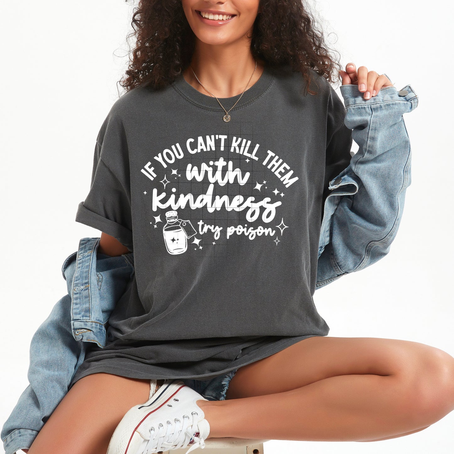 Kill Them with Kindness Single Color White-Ready to Press Transfer