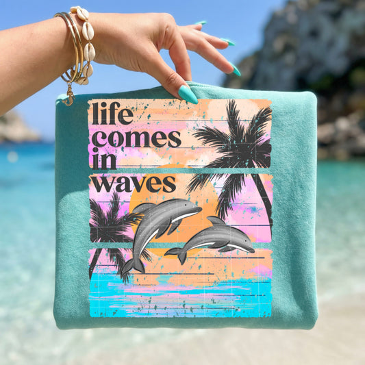 Life Comes in Waves Dolphin-Ready to Press Transfer