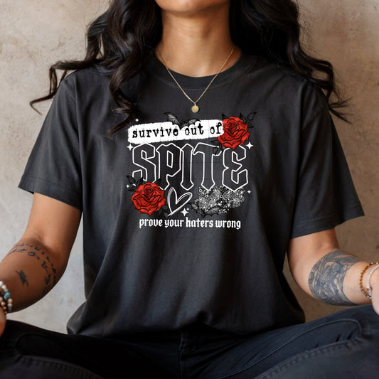 Survive Out of Spite White-Ready to Press Transfer