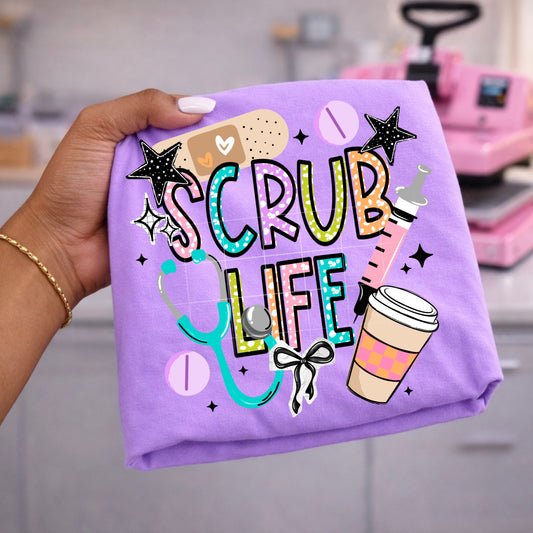Scrub Life-Ready to Press Transfer