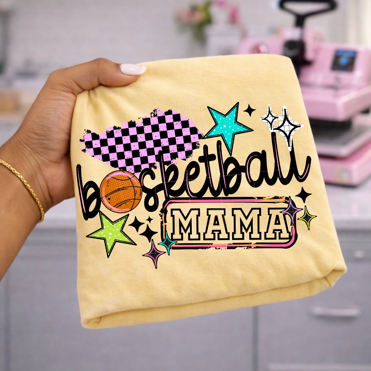 Basketball Mama Colorful-Ready to Press Transfer