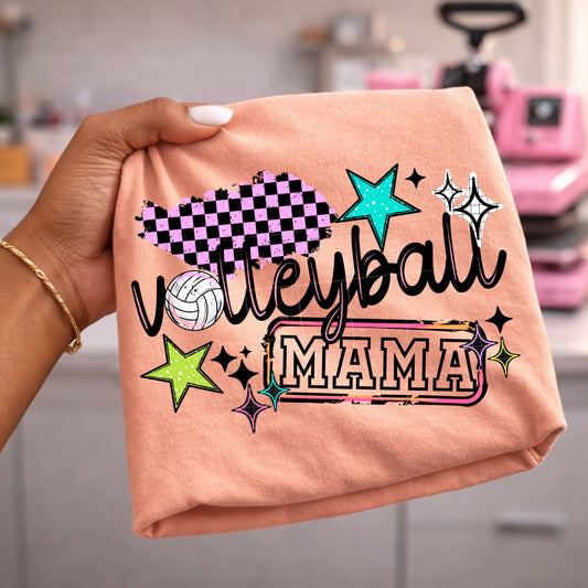 Volleyball Mama Colorful-Ready to Press Transfer