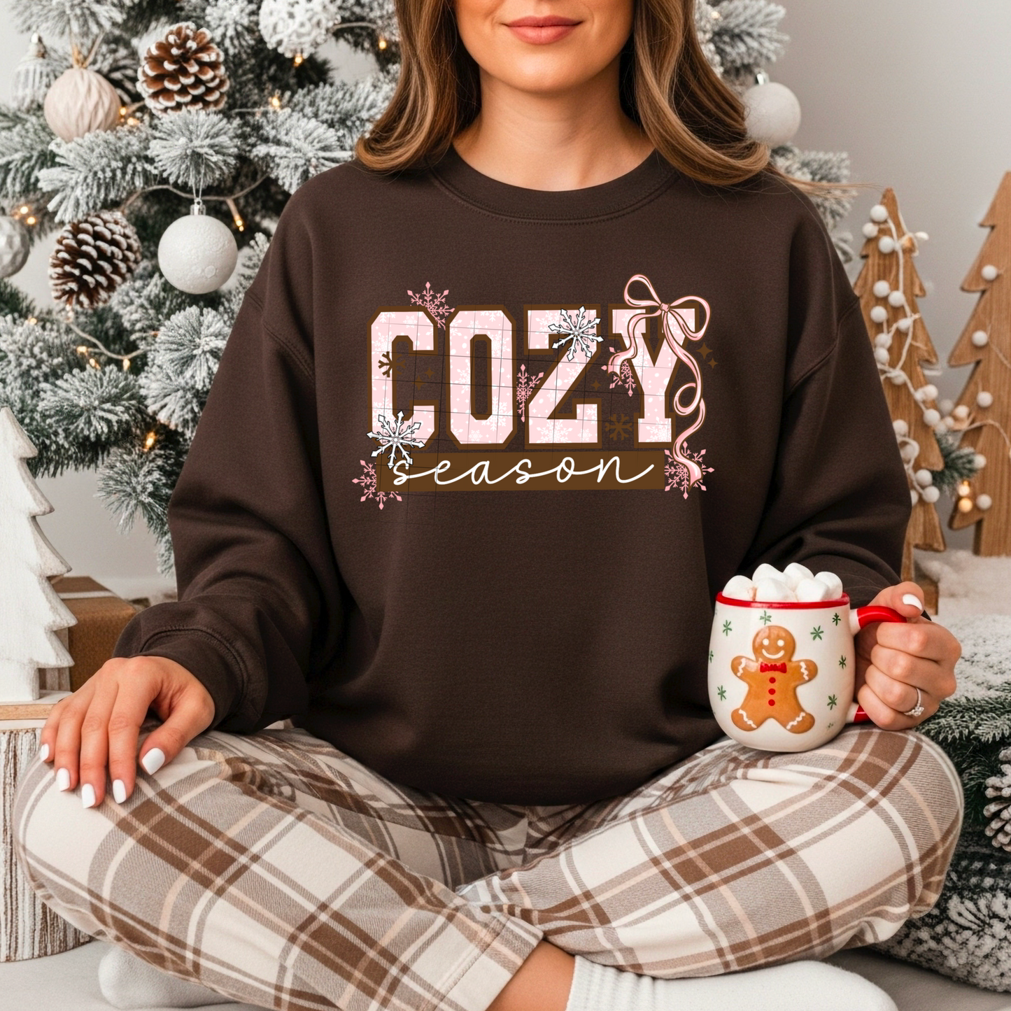 Cozy Season Pink Bow-Ready to Press Transfer