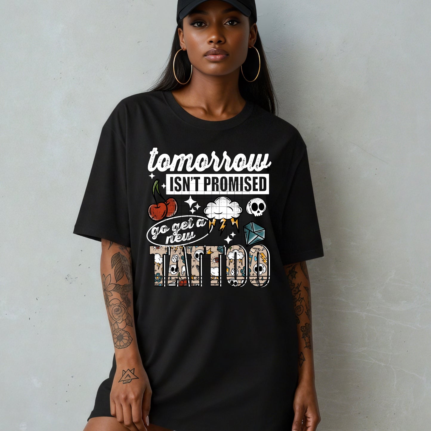 Go Get a New Tattoo White-Ready to Press Transfer