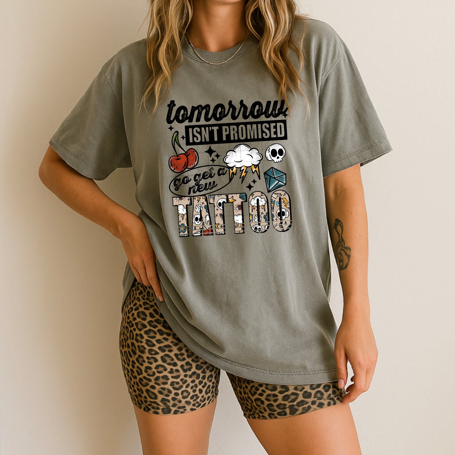 Go Get a New Tattoo Black-Ready to Press Transfer