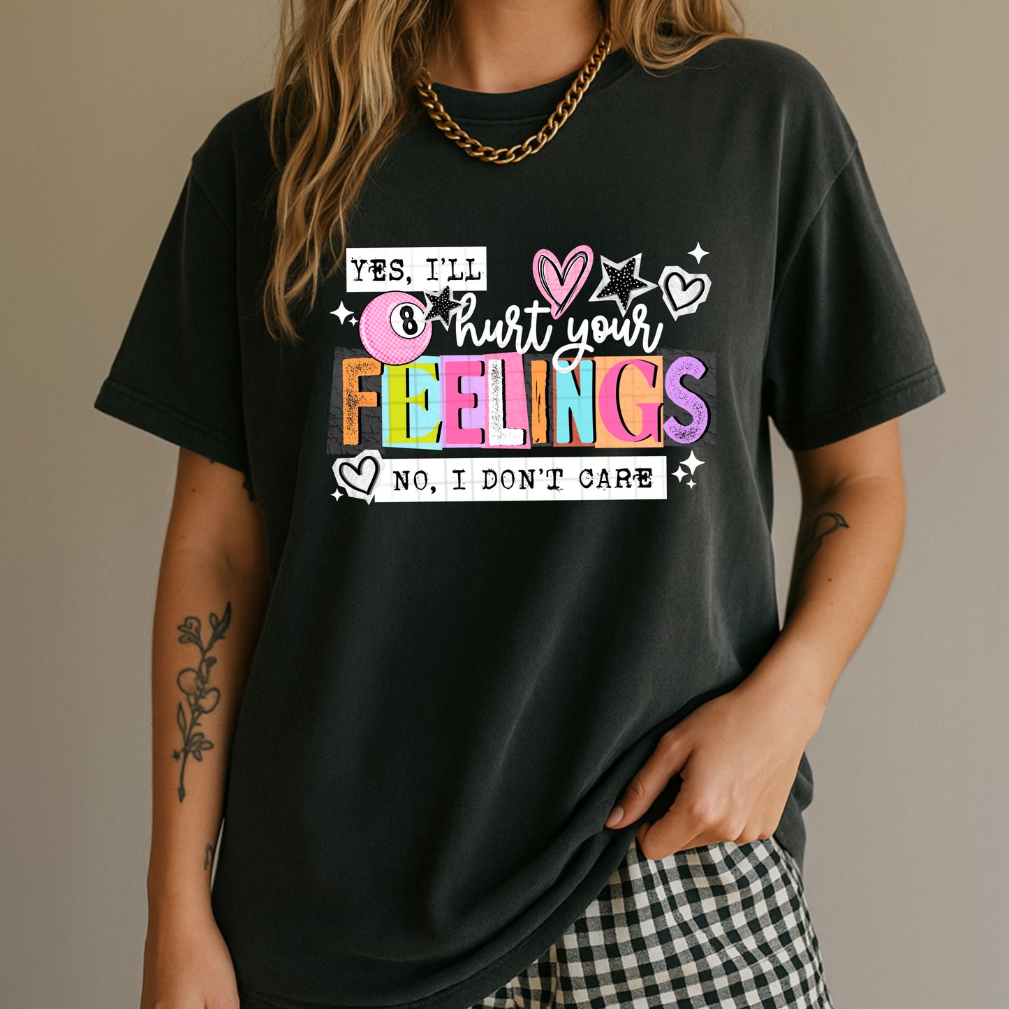 Hurt Your Feelings White-Ready to Press Transfer