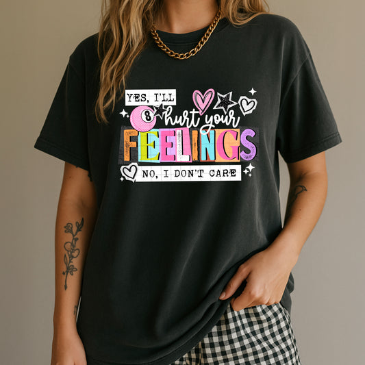 Hurt Your Feelings White-Ready to Press Transfer