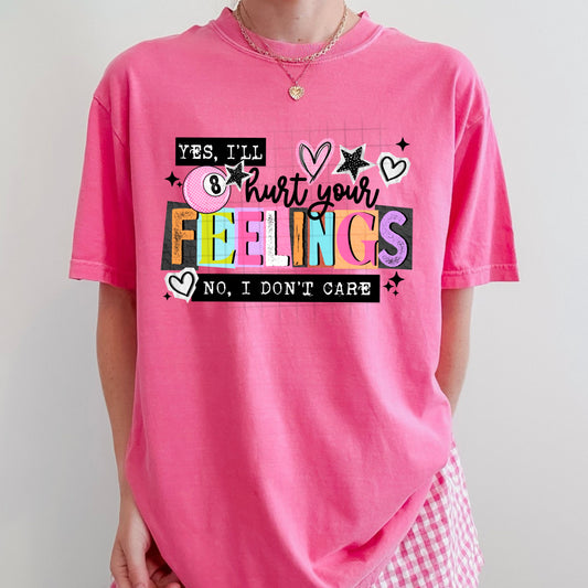 Hurt Your Feelings Black-Ready to Press Transfer