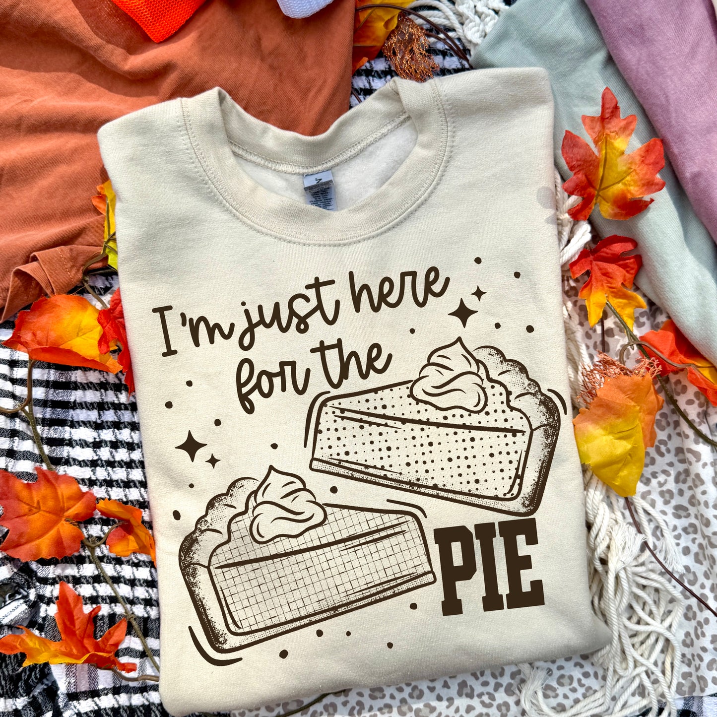 Here for the Pie Brown-Ready to Press Transfer