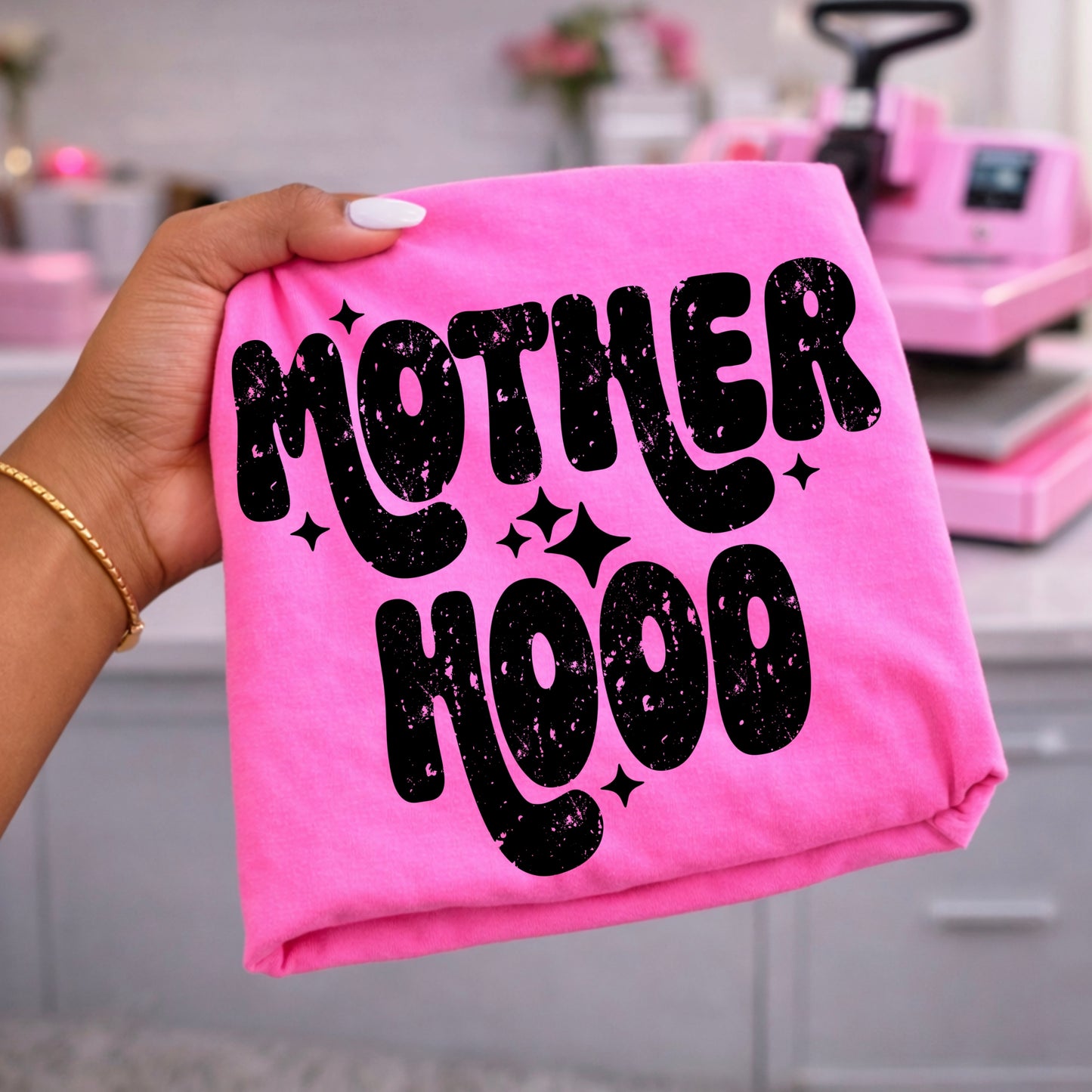 Motherhood Single Color Black-Ready to Press Transfer