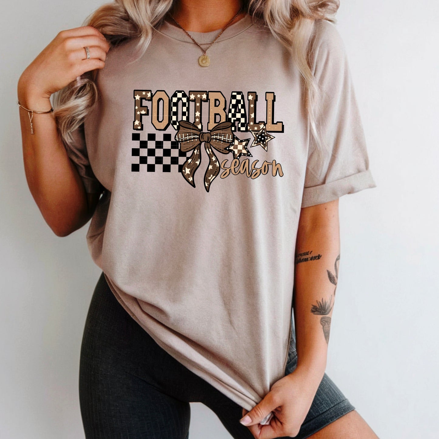 Football Season Bow-Ready to Press Transfer