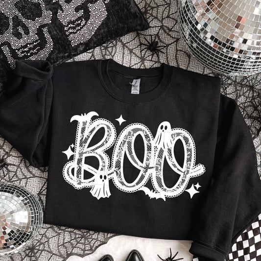 Boo Lace White-Ready to Press Transfer